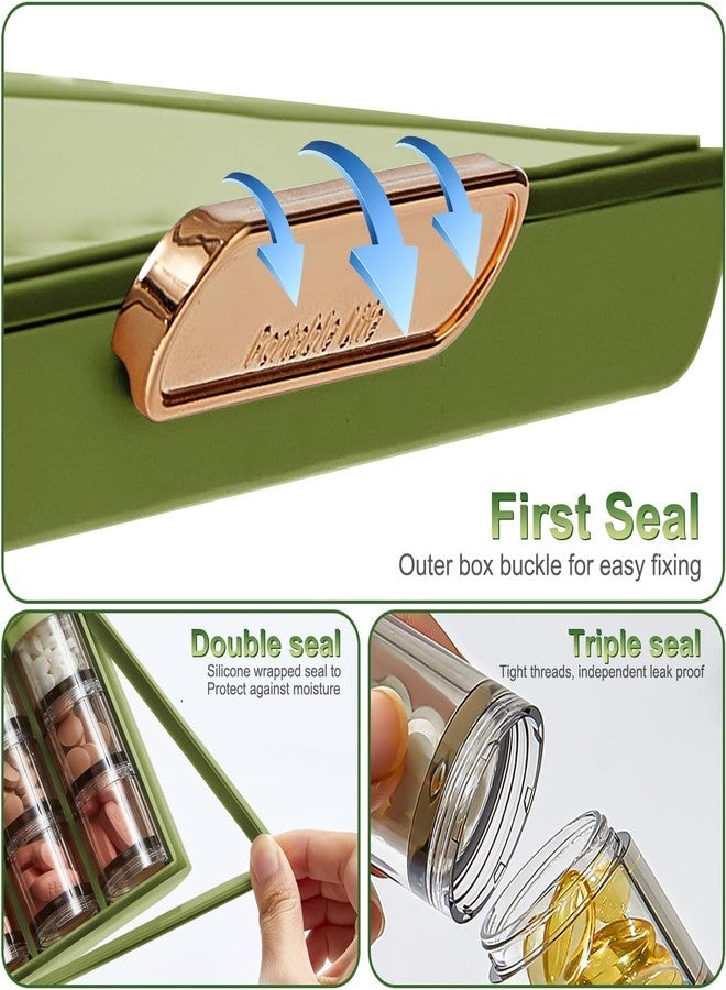 Toriox Weekly Pill Box 7 Days 3 Compartments Portable Pill Box Travel Pill Container - Weekly Pill Dispenser, Travel 7 Separate Pill Containers, Vitamins - Image 5